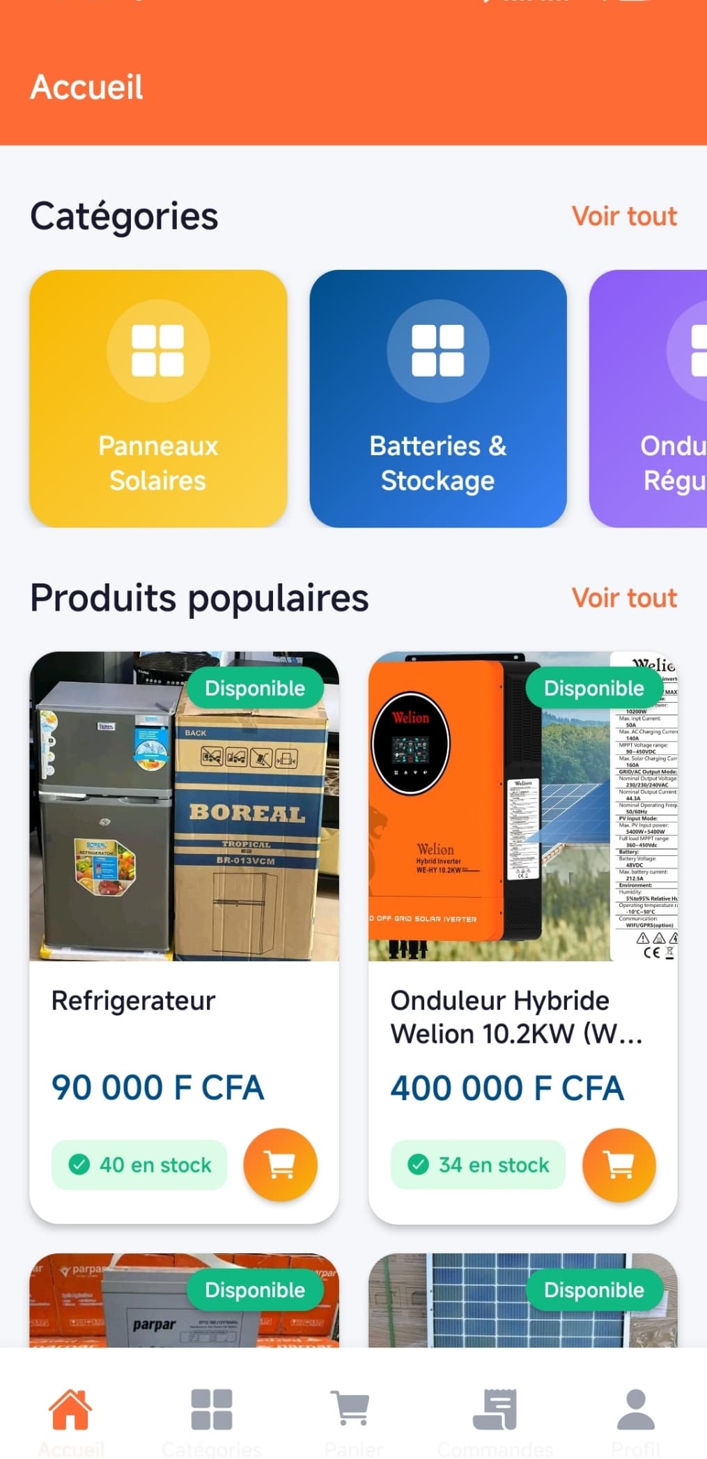 Application mobile Zida Solaire